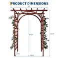 thumbnail image 2 of QinaQin Arche d'Arbre de Jardin en Bois, Arche d'Allée Extérieure, Teck, 2 of 6
