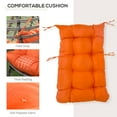 thumbnail image 4 of Outsunny Patio Wicker Egg Chair w/ Soft Cushion, Teardrop Cuddle Seat, Outdoor / Indoor Patio Chair, PE Plastic Rattan Furniture with Adjustable Height Feet Pads, Orange, 4 of 9