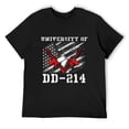 thumbnail image 3 of DD214 Alumni Rad Men's Cotton Short Sleeve HD Print Tee for Casual T-Shirt Crew Neck Top Black L, 3 of 7