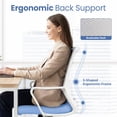 thumbnail image 6 of CELTOSS Office Chair, Wide Seat with Ergonomic Lumbar Support, Adjustable Height, Home Office Computer Desk Chair, Blue, 6 of 11
