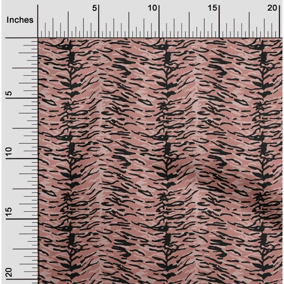 oneOone Georgette Viscose Dusty Rose Fabric Tiger Animal Skin Sewing Fabric By The Yard Printed Diy Clothing Sewing Supplies 42 Inch Wide