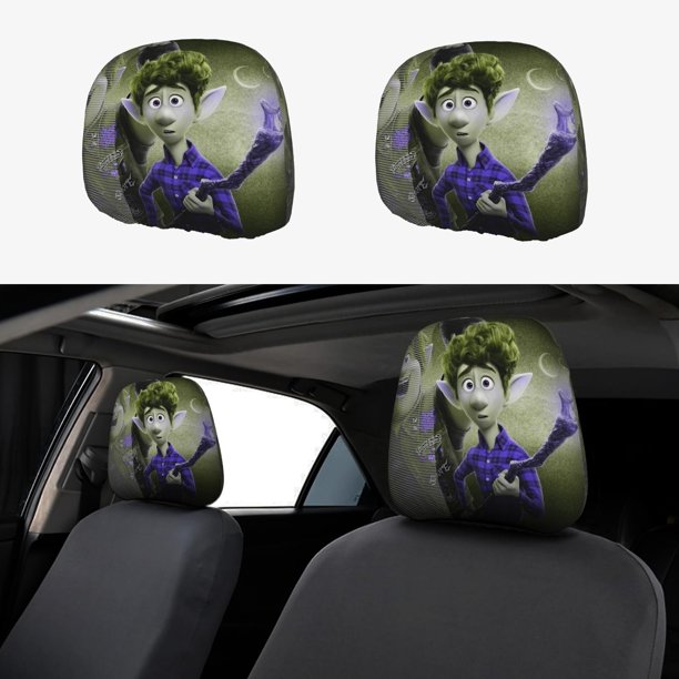 Onward Funda Protectora Universal para Reposacabezas de Coche, Funda Elástica para Reposacabezas de Asiento de Auto, Funda de Tela Antipolvo, Accesorios de Interior 2 Piezas