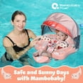 thumbnail image 6 of Mambobaby Baby Pool Float with 3D Canopy- Pink, 6 of 9