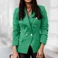 thumbnail image 1 of Vedolay Top Women's Casual Long Sleeve Lapel Button Open Front Work Office Jackets Suit,Green S, 1 of 5