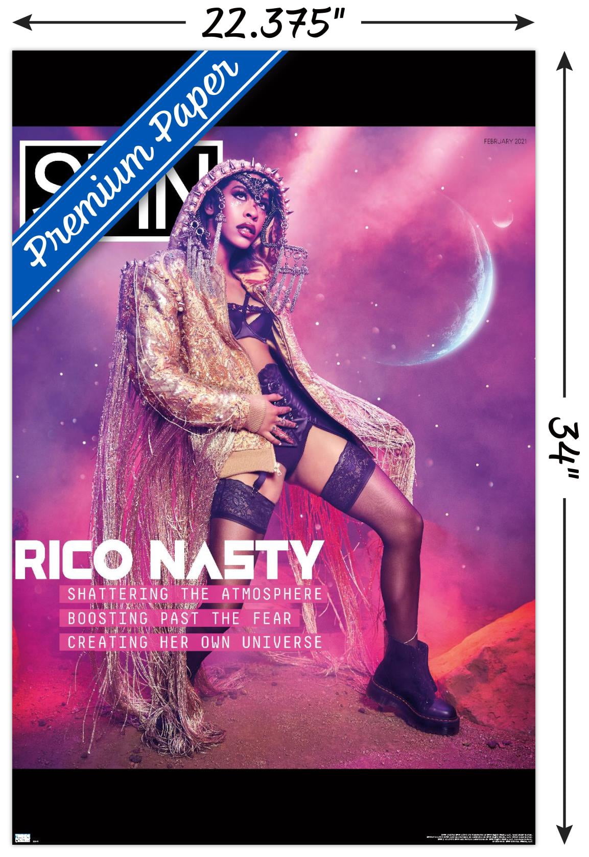 SPIN Magazine - Rico Nasty 21 Wall Poster, 22.375" x 34"