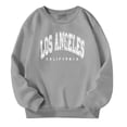 thumbnail image 2 of HUAXUN-Girls Oversized Crewneck Sweatshirt | Cute Letter Print Fleece Pullover | Long Sleeve Casual Tops | Lightweight Comfortable Wear | 3-9 Years Kids Basic Solid Sweater(Grey,5-6Years), 2 of 7