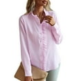 thumbnail image 2 of Baywell Womens Button Down Shirt Office Long Sleeve Work Blouses Tops Lightweight Dress Shirts, 2 of 8