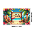 thumbnail image 2 of Tropical Design Aloha Beach Party Floral Decoration Hawaiian Theme Banner for Luau Party Summer Event Island Celebration, 2 of 8
