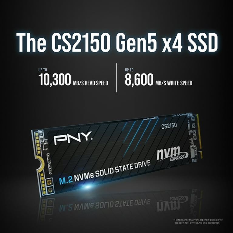 PNY CS2150 2TB Gen5 x4 PCIe NVMe M.2 2280 Internal SSD – Up to