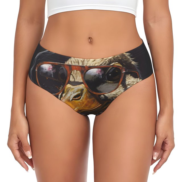 Fotbe Modern Funny Duck Calzones Estampados para Mujer – Ropa Interior de Algodón, Cómoda, Suave y Elástica-3X-Large