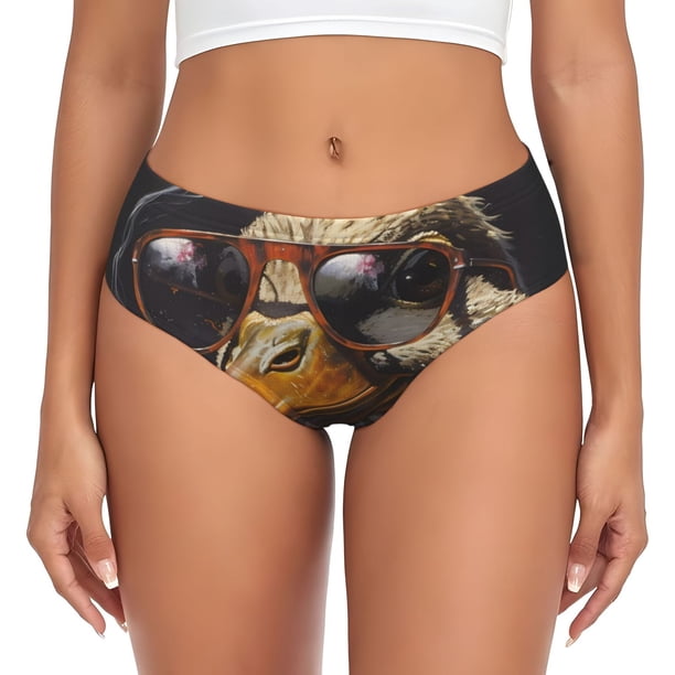 Fotbe Modern Funny Duck Calzones Estampados para Mujer – Ropa Interior de Algodón, Cómoda, Suave y Elástica-XX-Large