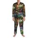 thumbnail image 3 of Balery Charming Garden Patio Pijama para Hombre de Dos Piezas con Manga Larga, Conjunto de Dormir y Descanso Suave con Bolsillos-X-Large, 3 of 7