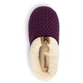 thumbnail image 3 of Girls Sweater Knit Slippers Fleece Lined House Shoe Purple 4/5, 3 of 4