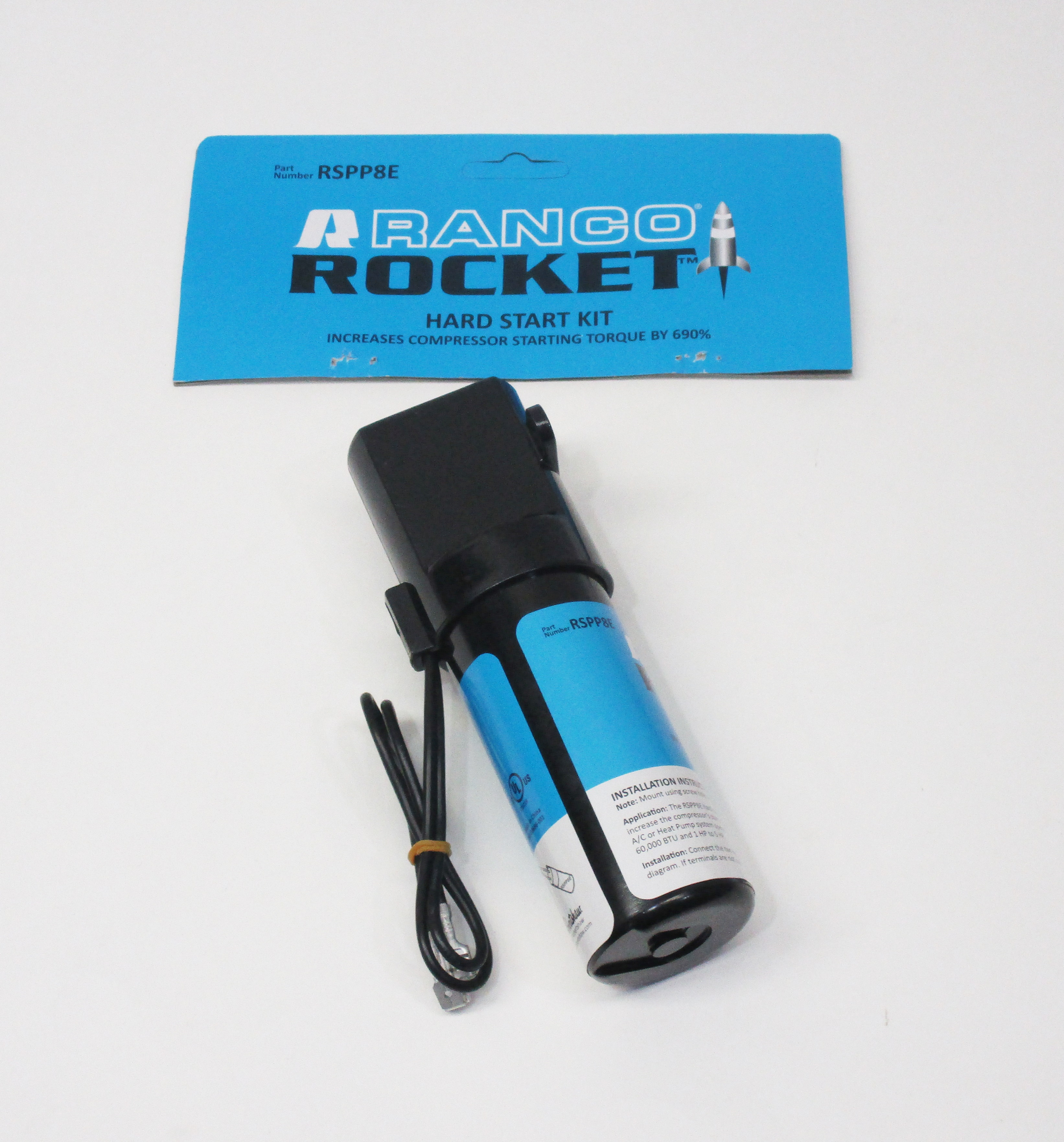 Ranco Rocket RSPP8E AC Compressor Hard Start Kit Increase Torque by 690