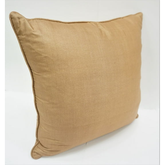 Premium Silk Throw Pillow 18" Tan