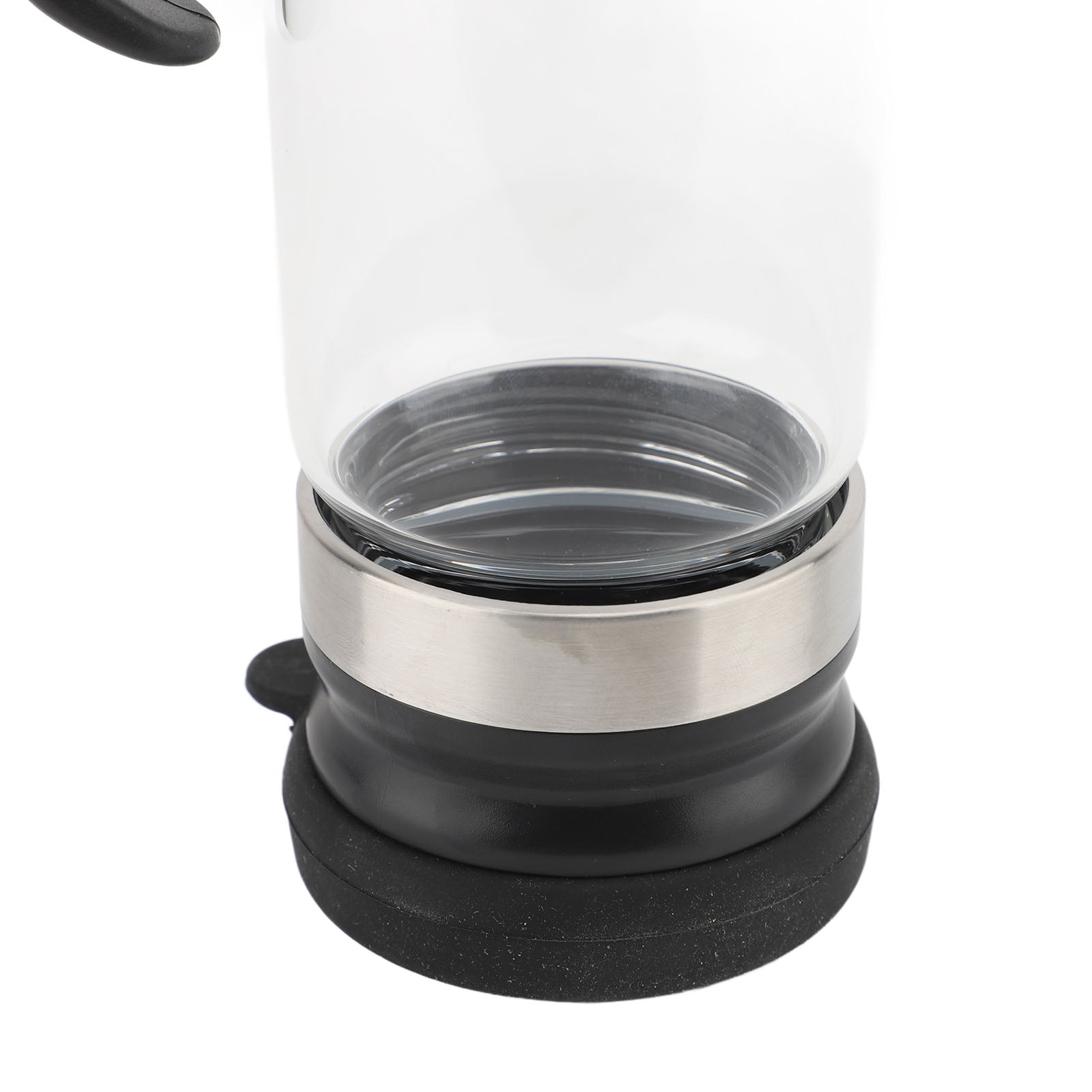 Rupoun Premium Glass Syrup Dispenser with Handle, Leakproof Drip Proof 300ml (10.14 oz) Multipurpose Honey Container for Coffee Bar Kitchen Restaurant, Black