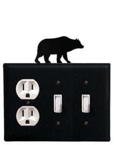 Bear - Single Outlet and Double Switch Cover