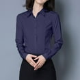 thumbnail image 2 of Shirts For Women Spring Summer Autumn And Winter Work Daily Long Sleeved Slim Light Blue Shirt Top Womens Tops, 2 of 6