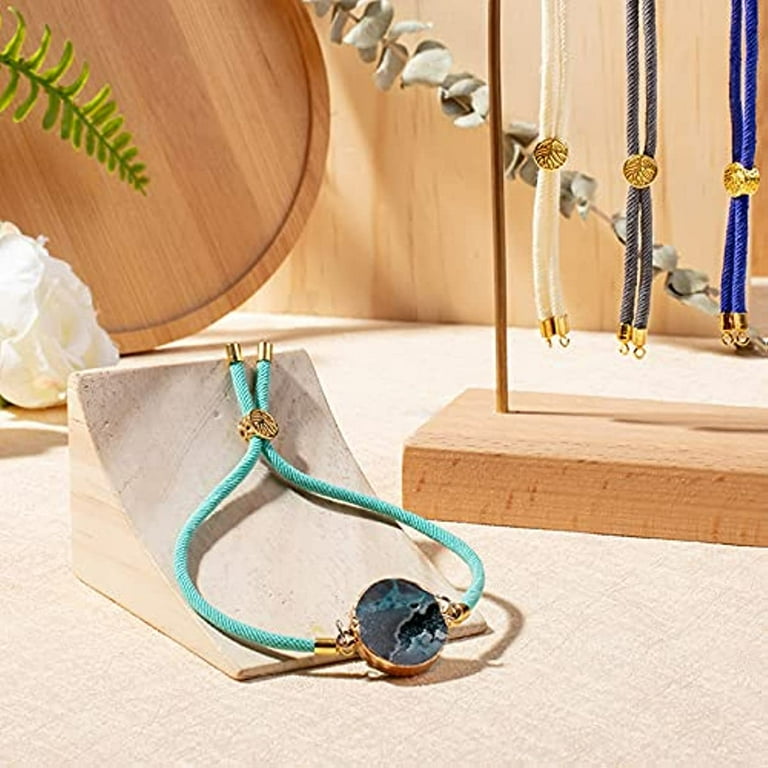 5 Strands Adjustable Nylon Slider Bracelet Making 12.5cm Twisted