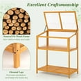 thumbnail image 5 of 2-in-1 Fir Wood Elevated Greenhouse with Slatted Shelf, Adjustable Roof Cold Frame for Extending Growing Season, 5 of 10