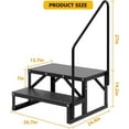 thumbnail image 3 of AOILE 2-Step RV Steps with Handrail, RV Stairs Support with Non-Slip Pattern Plate, Portable Trailer Ladder for Outdoor, Camping, Travel, Hot Tub, 3 of 5