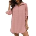 thumbnail image 1 of Traje de baño para mujer, traje de baño de gasa informal suelto, traje de baño para playa, camisa de vestir larga, 1 of 5