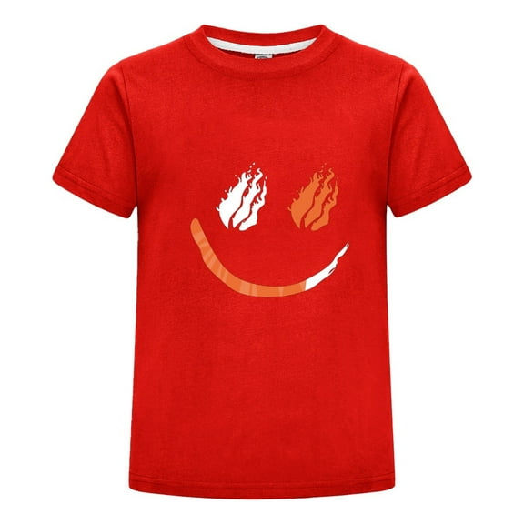 Scratch Tiger Claw Fire Short Sleeve Cotton Tee for Kids – Gaming Shirt – Preston Playz Fan Apparel Boys Girls