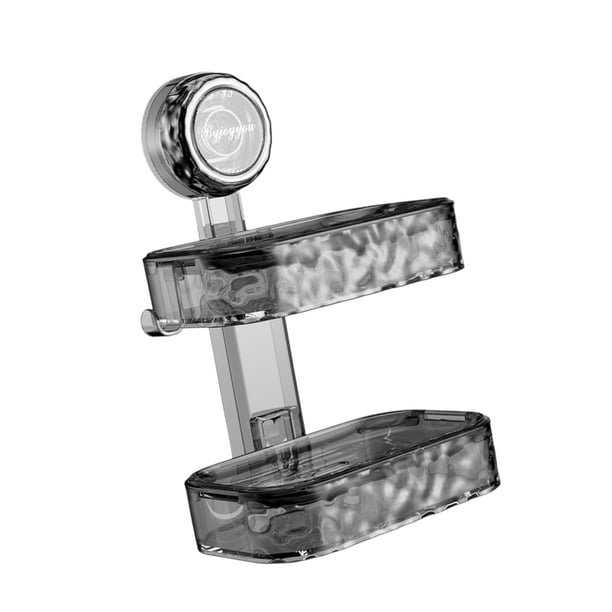 Soporte para jabón de ducha, 2 capas, autoadhesivos resistentes, soporte para esponja y jabón, bandeja para inodoro, ducha, Hotel, baño, mostrador, B