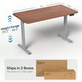 thumbnail image 6 of VIVO Electric 43” x 24” Stand Up Desk | Dark Walnut Table Top, Gray Frame, 6 of 8
