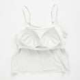 thumbnail image 5 of Wyobmus Women's Cropped Tank Tops Modal Spaghetti Strap Camisole Tops Basic Sports Crop Cami Half Camisoles With Chest Pad B-White, 5 of 6