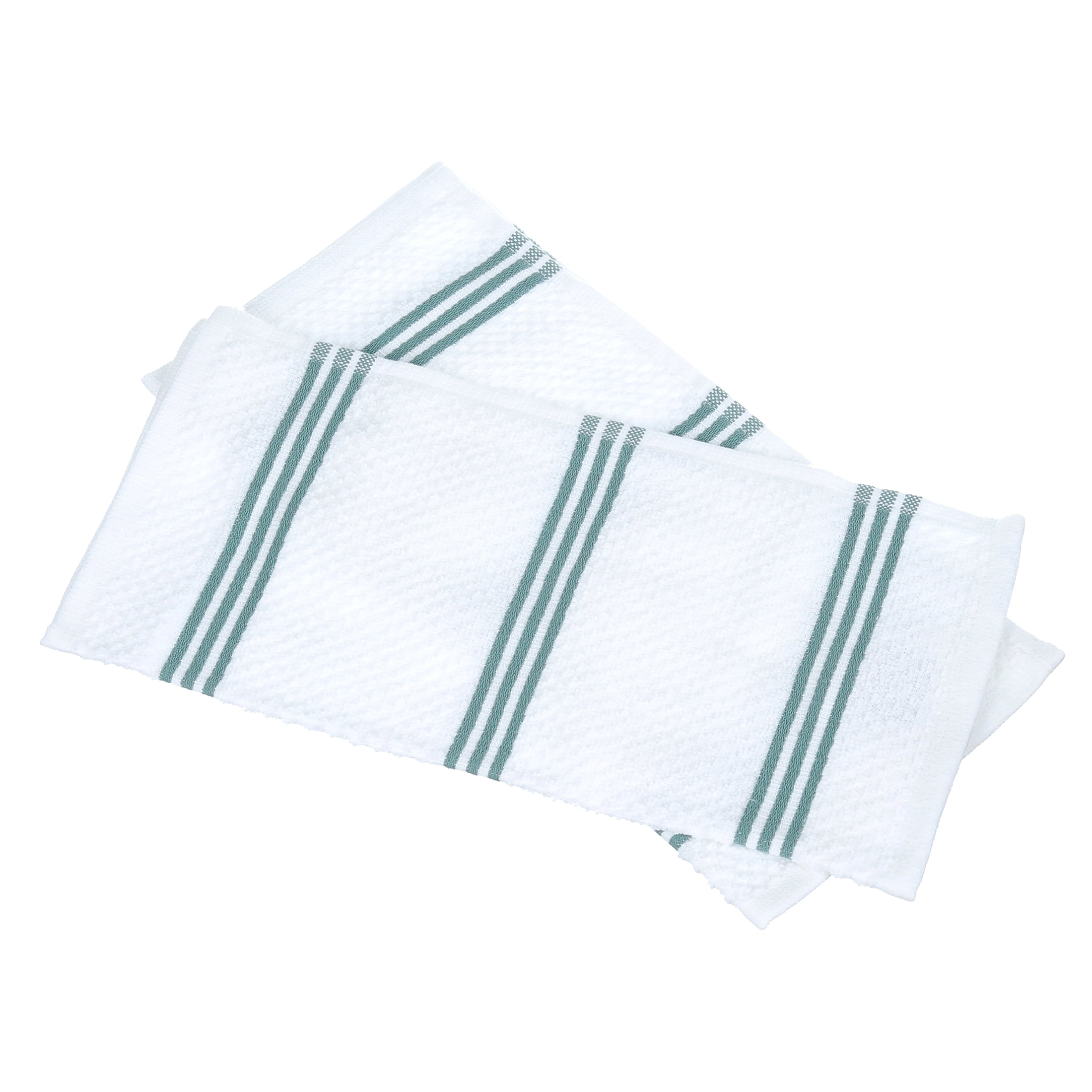 Sticky Toffee Cotton Terry Kitchen Towel and Dishcloth Set, Dark Green, 6  Pack