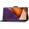 thumbnail image 4 of Allytech Galaxy Note 20 Wallet Case, Premium PU Leather Folding Stand Shockproof Anti-scratch Credit Cards Holder Wallet Case TPU Back Cover for Samsung Galaxy Note 20, Purple, 4 of 15