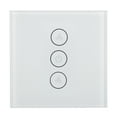 thumbnail image 1 of Ceiling Fan Switch, AI Voice Control Touch Screen 110-240V 50/60HZ Smart Fan Switch  for Apartment for Google Home for Tuya Black,White, 1 of 7