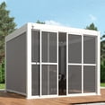 thumbnail image 2 of Mirador 111S 10' Outdoor Pergola Aluminum PC Sliding Door w/ Handle, 4 Panels, White (Not Pergola), 2 of 7