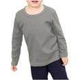 thumbnail image 2 of tarylea Baby Girl Clothes Crew Neck Undershirts Solid Color Long Sleeve Pullover Casual Loose Fall Basic Tops, 2 of 8