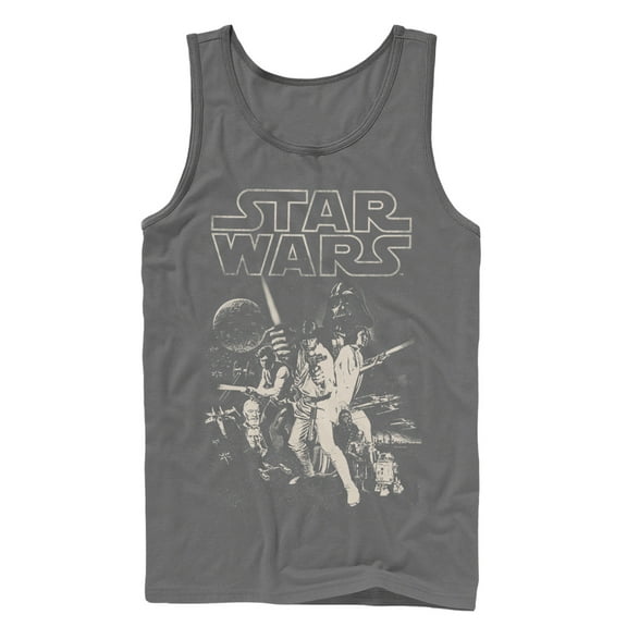 Men's Star Wars Classic Poster  Tank Top Charcoal Small
