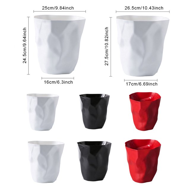 Home Office Small/Large Size Plastic container Garbage bin Home Trash Can Living Room Bedroom Rugate Garbage Bin Waste Container