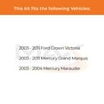 thumbnail image 3 of Max Advanced Brakes - Brake Kit for 2003-2010 2011 Ford Crown Victoria Mercury Grand Marquis Marauder Front and Rear Replacement Drilled Slotted Black Coated Disc Brake Rotors and Ceramic Brake Pads, 3 of 10