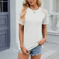 thumbnail image 2 of YDLCAFD T-Shirt Mode Décontractée pour Femmes Haut Col Rond T-Shirts Été Manches Courtes Haut Ample Décontracté, 2 of 6