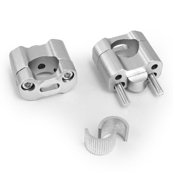 Bases Adaptadores De Manubrio Para Moto Universal Plata