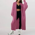 thumbnail image 2 of Comdrip Long Cardigans for Women! Long Cardigans for Women Open Front Cable Knit Cardigan Open Front Oversized Draped Sweater Outerwear Fall Cardigans for Women Pink L, 2 of 4