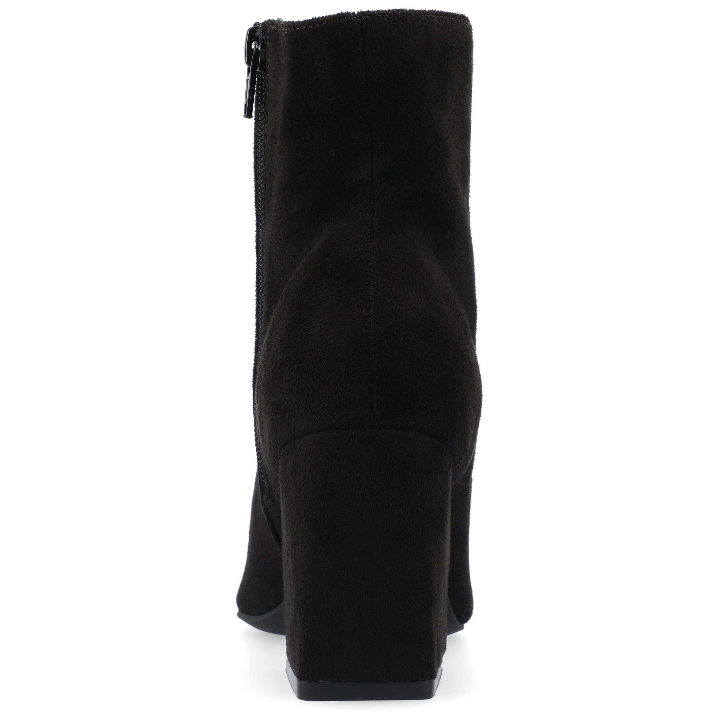 Journee Womens Sorren Covered Block Heel Pointed Toe Booties