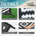 thumbnail image 4 of DEORAB Outdoor Rugs Waterproof Plastic Straw Mat 6'x9' Reversible for RV Patio Deck Beach Black & White, 4 of 10