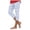 Light Blue, variant on Capri Leggings for Women Cropped Pant Fashion Flower Print Capris Summer Elastic Waist Soft Stretchy Pants (Purple, L)