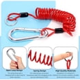 thumbnail image 3 of shiyou-Glarks 6FT Breakaway Trailer Cable Trailer Brake Cable Stainless Steel Spring Towing Coiled Wire Safety Cables Strap Ground Clip for RV Towing Trailer Emergency, 3 of 4