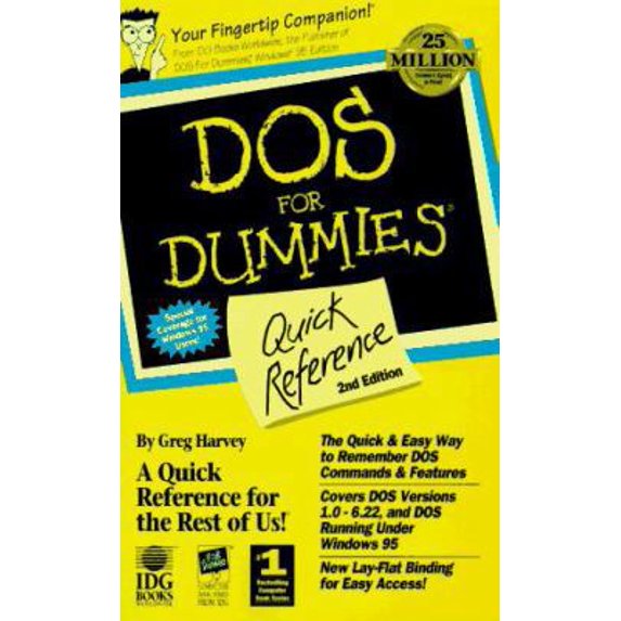 Pre-Owned DOS for Dummies Quick Reference (Paperback) 1568849885 9781568849881