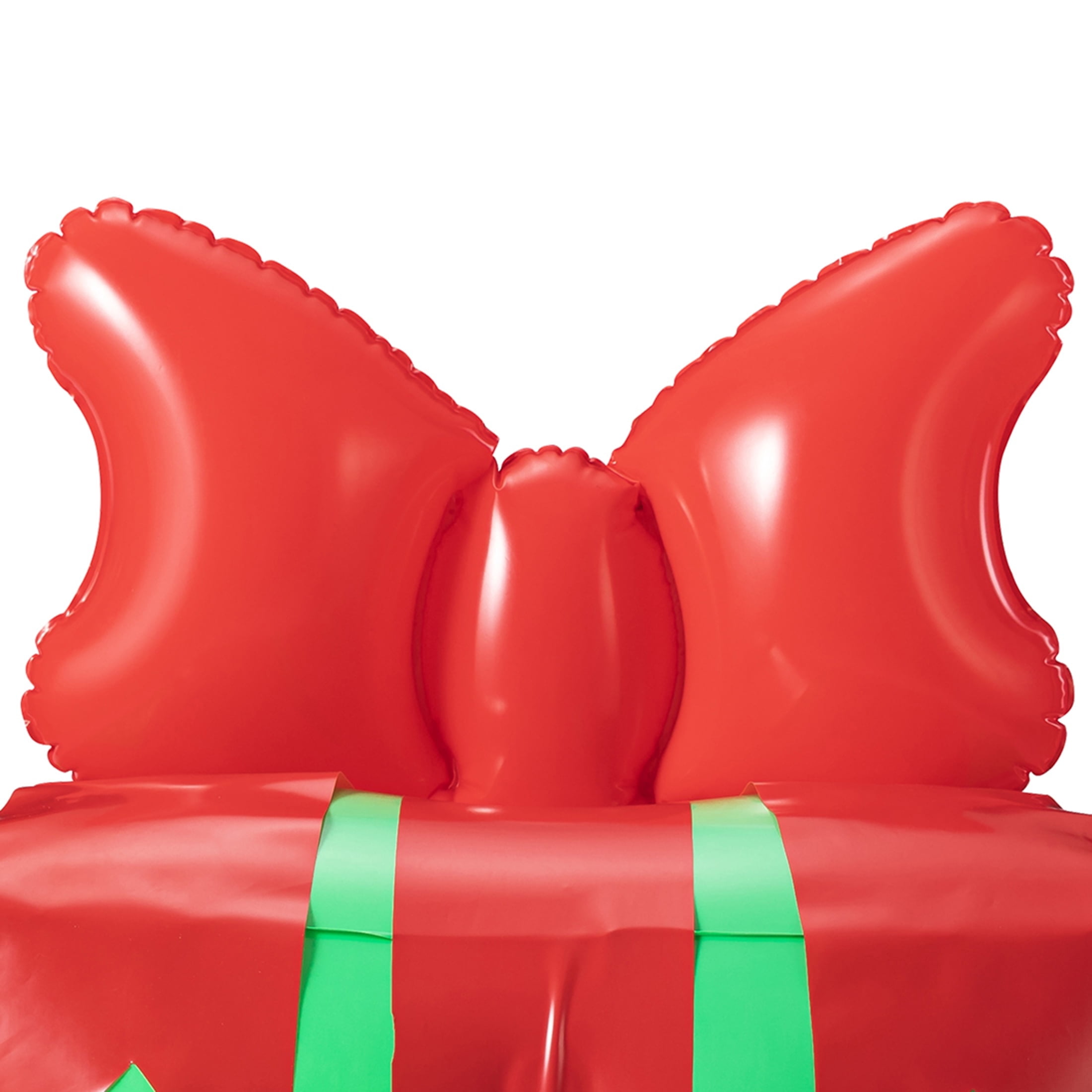 Red and Green Blow-Up Gift Box with Bow Christmas Yard Inflatable, 3', by Holiday Time