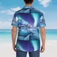 thumbnail image 4 of Balery Night At Lake Aurora 1 Camisas hawaianas de manga corta para hombre, camisas playeras de corte holgado, camisas de vacaciones con botones,3X-Large, 4 of 7