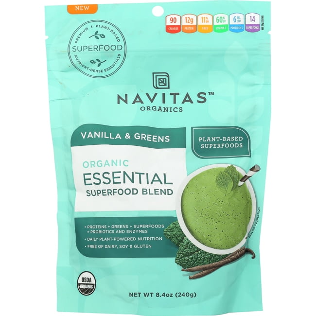 Navitas Organics Organic Essential Superfood Blend Vanilla & Greens