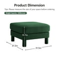thumbnail image 2 of Modern Boucle Fabric Ottoman with Curved Armrests and Cylindrical Legs for Living Room Bedroom or Office Comfort Seating, 2 of 7